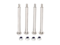 Ymsl 4pcs Pasador Bisagra Inferior Trasero De Acero Y Aluminio Para Arrma 1/7 1/8 Serie Plateado Con Tuerca M3 Hxl