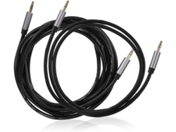 De Audio Negro Para Auriculares (paquete De 2), Cable Auxiliar Estéreo Macho A Macho, Transmisión De Audio Nítida,
