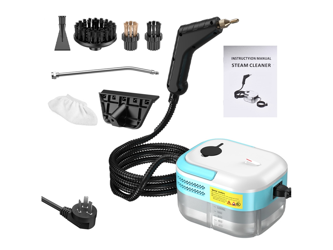 Limpiador A Vapor Portátil De 1200 W, Calentamiento Rápido En 15 S, Depósito De 1200 Ml, 7 Accesorios Para El Hogar, El Coche, La Cocina Y El Baño.