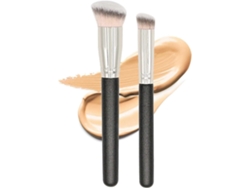 Set de brochas de maquillaje: 2 brochas para corrector y base. Brocha para difuminar líquidos, cremas, polvos y rubor. Rosewell