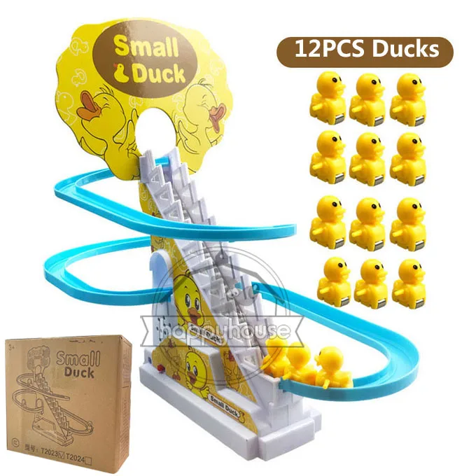 (12 Patos) Juguete Eléctrico Con Tobogán De Patos Para Bebés