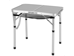 AKTIVE Mesa plegable camping maletín antideslizante beige c/red auxiliar
