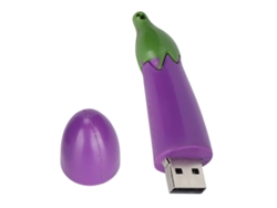 Unidad Flash Usb De Berenjena Con Estilo De Dibujo Animado, Memoria Portátil 1gb