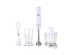 Batidora de Mano + accesorios ORBEGOZO 2 Velocidades + Vaso Medición y Mistura de 600 ml + picador con tapa 500 ml 800W