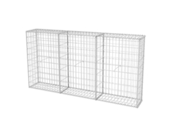 Gavion VIDAXL Plateado Acero (200x30x100 cm)