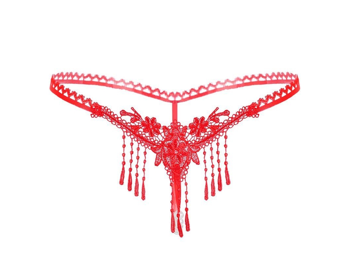 2026-braguitas De Perla Transpirables Para Mujer Lencería Calzón De Encaje Abierto Sexy Diseño Atractivo Talla M