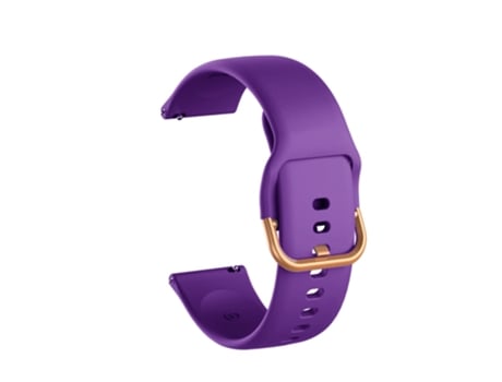 Correa de Silicona 20mm con hebilla de oro rosa para Samsung Galaxy Watch4 Classic 46mm 42mm/Watch4 44mm 40mm/Galaxy Watch Active2 - púrpura oscuro
