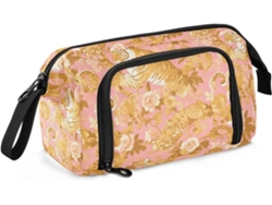 Besportble Estuche De Gran Capacidad Con Compartimento Para Adolescentes Y Niños Y Tigre En Oro Rosa 24 X 9...