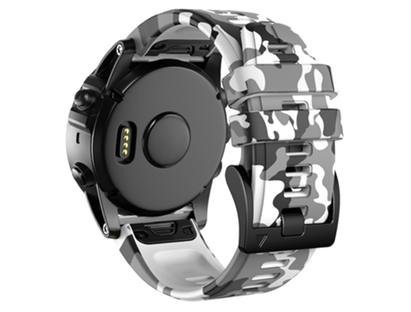 Correa de Silicona liberación rápida para Garmin Descent G1/Instinct 2/Epix Gen2 - camuflaje blanco