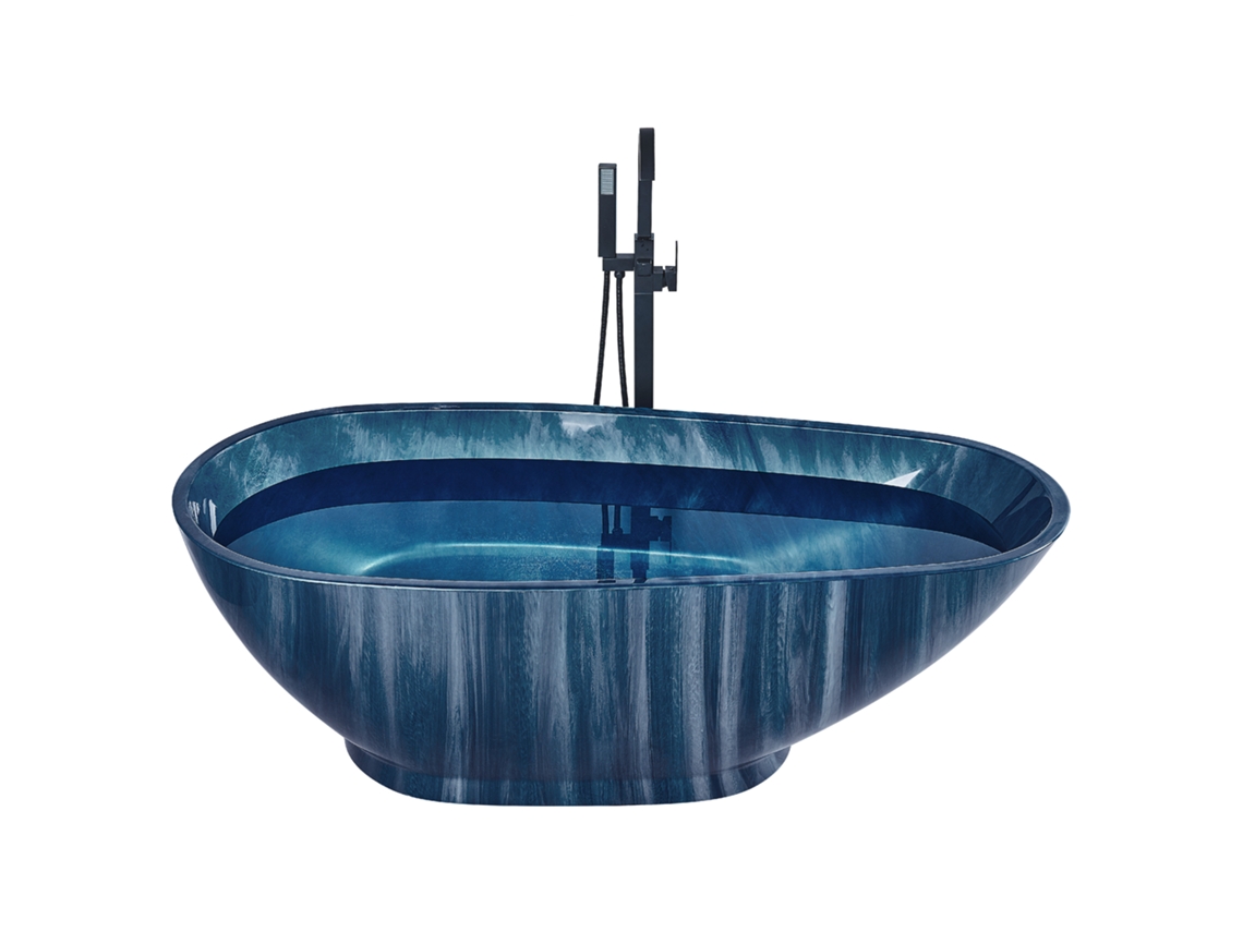 Bañera independiente BELIANI Rioja de Acrílico Azul 80x170x58