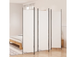 Separador LOVELY HOME con 5 Paneles de Tela Blanco (250 x 200 cm)
