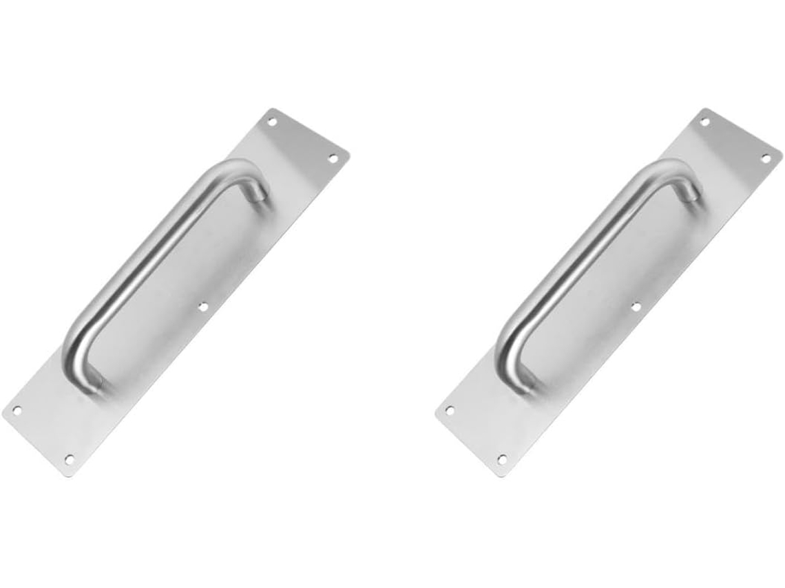 2 Juegos De Manijas De Puerta De Acero Para Instalación En Casa, Color Plata.