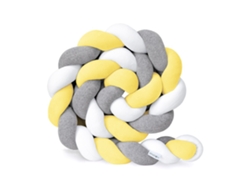 Protector de cuna suave y transpirable, cojín protector para cuna (blanco, gris, amarillo - 1 metro) Specment