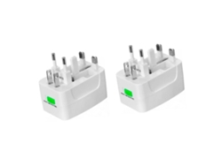 2026as-2pcs Adaptador De Corriente Universal Abs 1300w Cargador Convertidor Viaje 100‑240v
