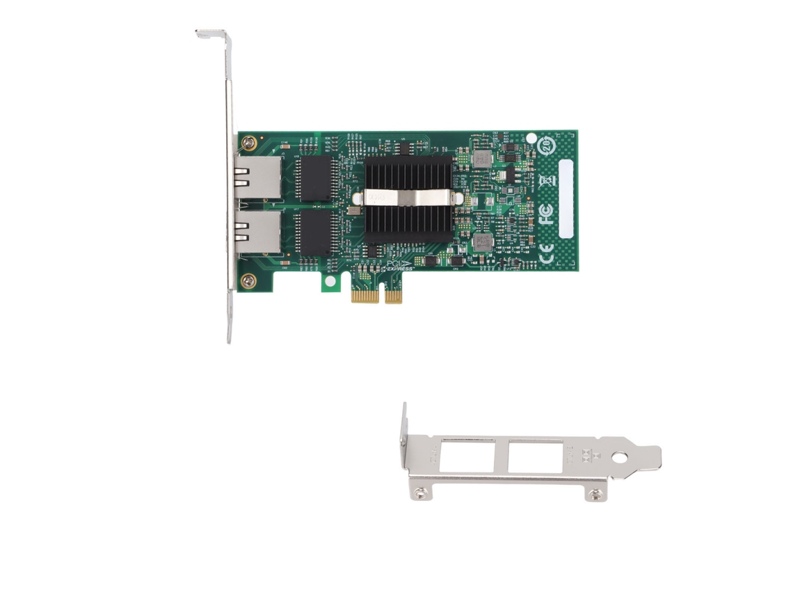 Placa De Rede Interna Pcie X1 Dual Porta Gigabit Intel 82576gb Para Desktop Servidor Linux Windows