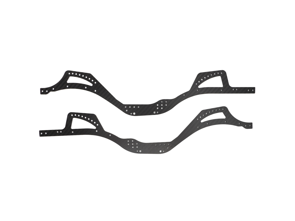 2 Placas Laterales De Chasis De Fibra De Carbono Ligeras E Irrompibles Para El Coche Axial Rc Crawler Scx10 Pro
