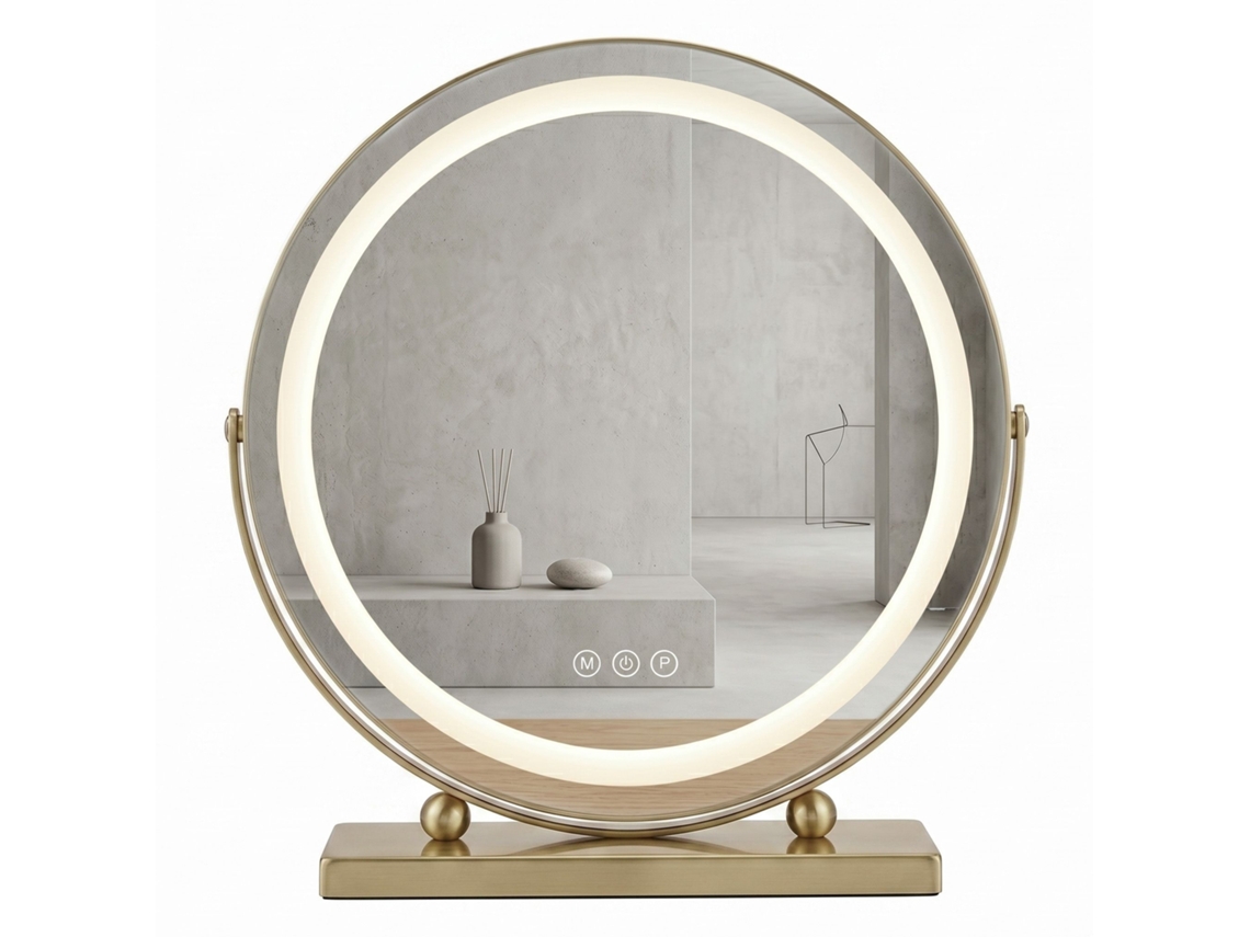 Espejo Rea Make-up Gold 40cm Led