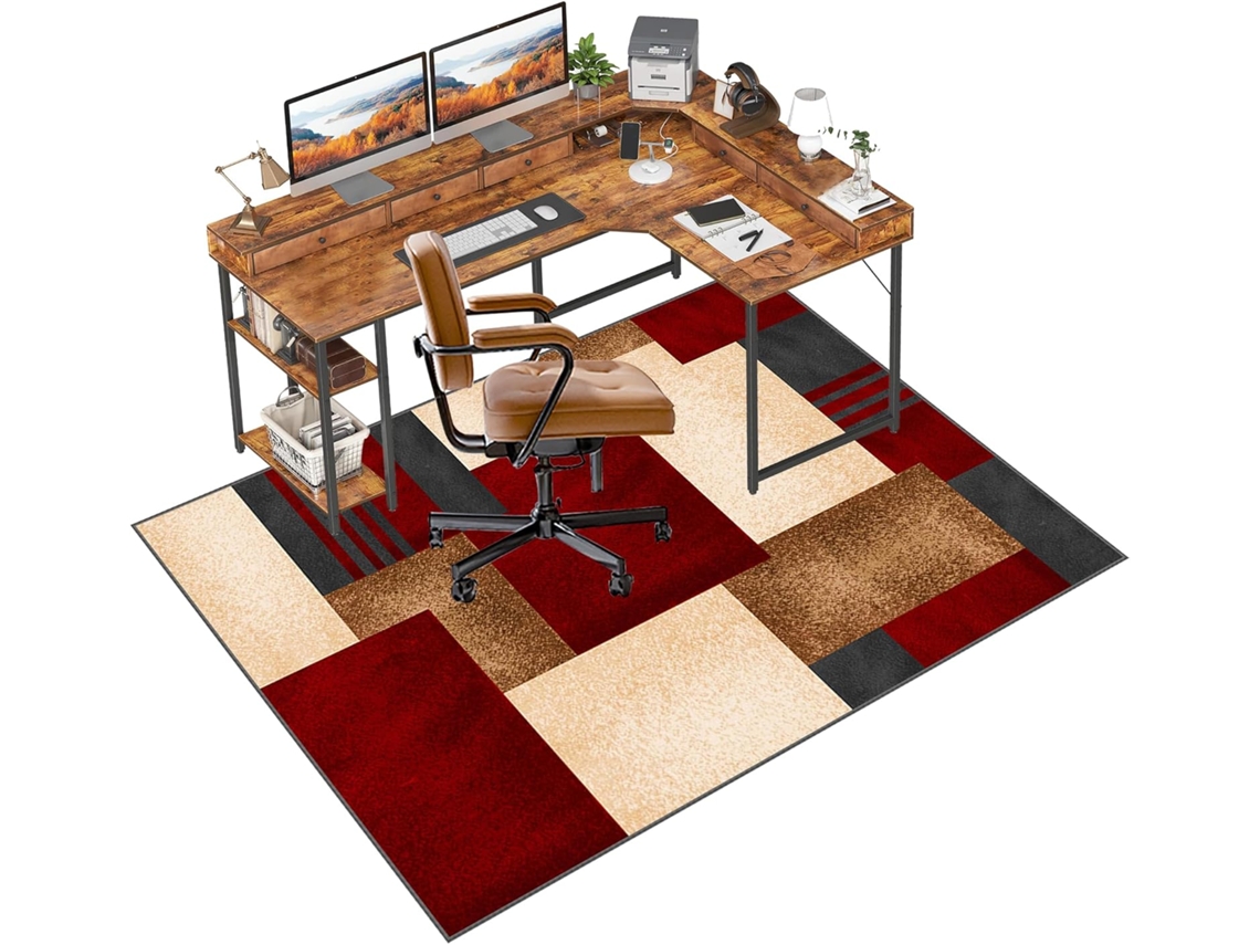 Alfombrilla para silla, alfombrilla protectora antideslizante para suelo, 80 x 120 cm, para jugadores, oficina, videojuegos y suelos.