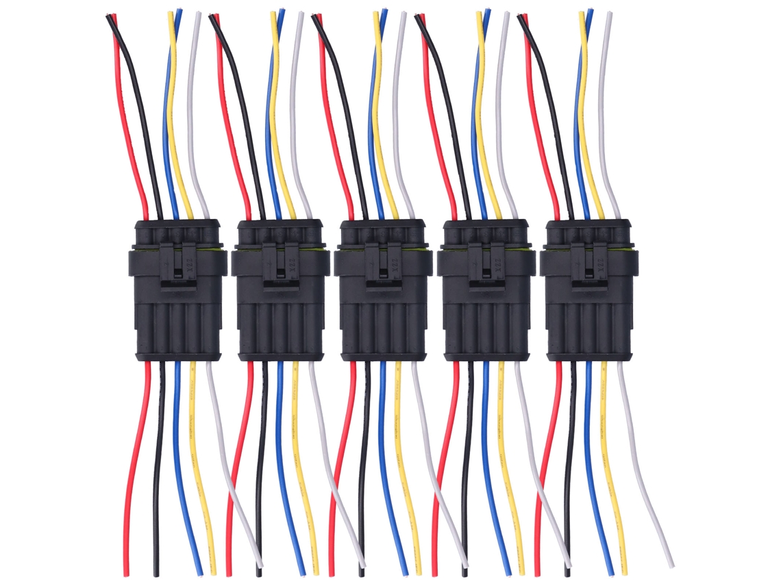 Yncm2026-conector Eléctrico Automotriz Impermeable 2 Pin Resistente Al Fuego Antioxidante 5 Piezas