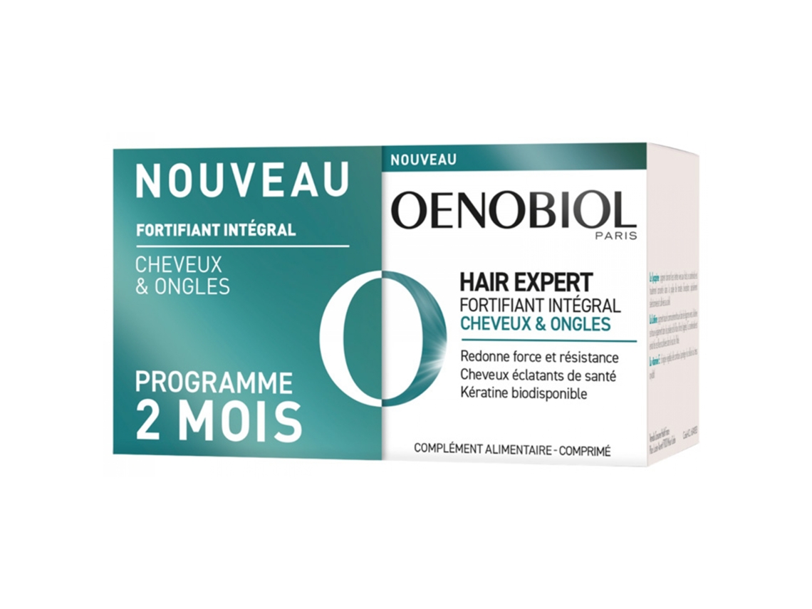 OENOBIOL Hair Expert Fortalecedor Integral Cabello Y Uñas Lote de 2 X 60 Comprimidos
