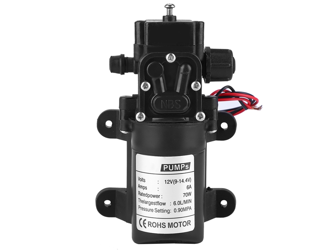 Bomba De Água De Diafragma Autoadsorbente De Rosca Unilateral 12v 70w