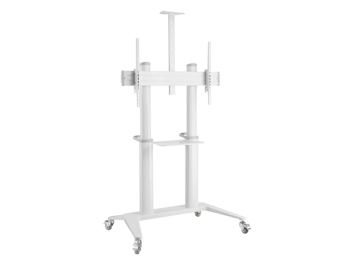 Carrito multimedia blanco Ica Tr49w / Soporte para panel plano Techly