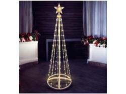 Luces LED Árbol de Navidad con Estrella 1.8M 266 LED Luz Impermeable 8 Modos 220-240V COSHANO
