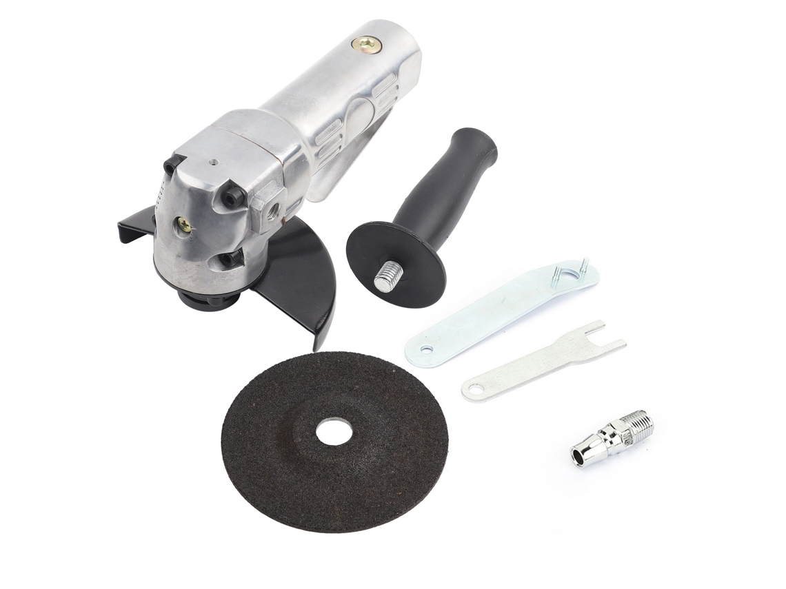 Amoladora Angular Neumática De 4", 11000 Rpm, Con Rosca De 1/4" Para Pulir, Cortar Y Lijar - Herramienta De Calidad