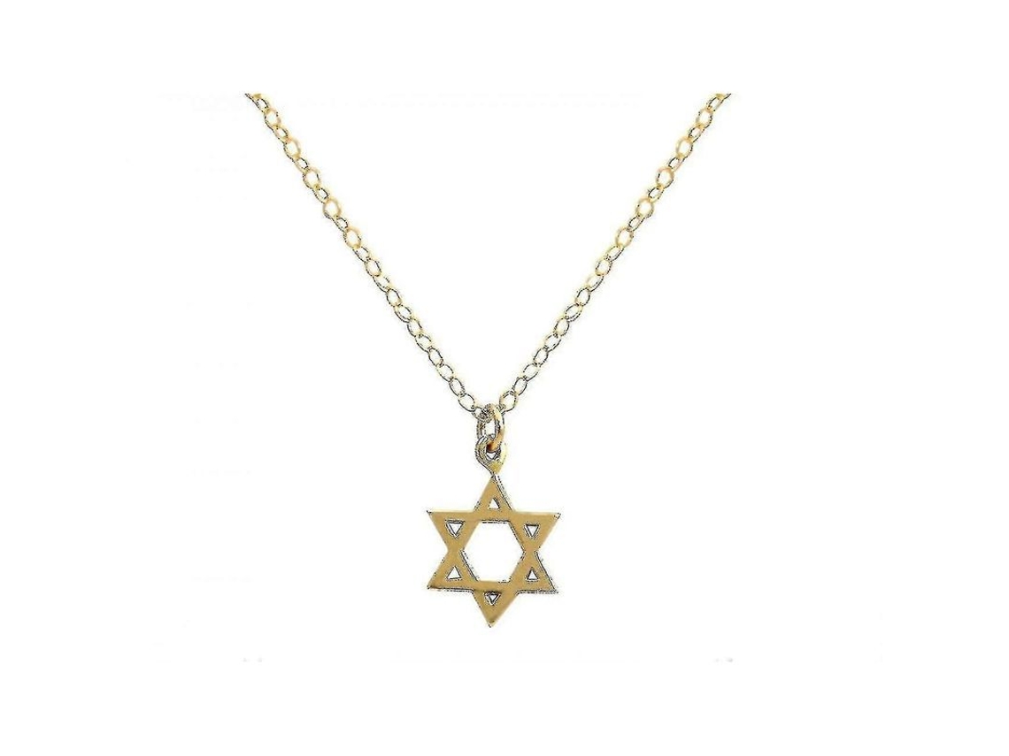 Collar con colgante de estrella de David en plata