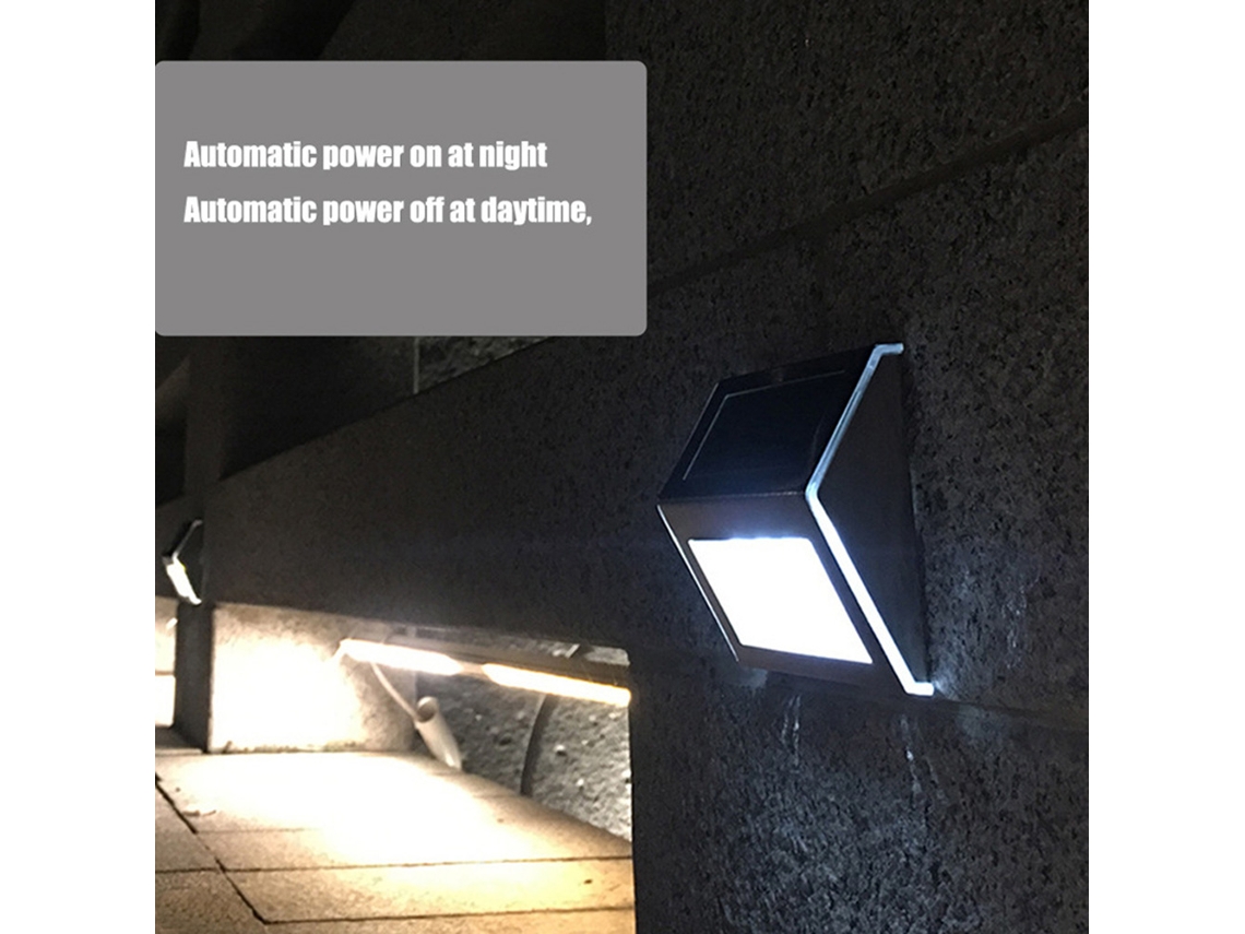 2026-luz Solar De Jardín De Acero Inoxidable 3l-ed Para Escaleras Senderos Patio Exterior Luz Caliente Blanca