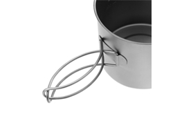 Taza Ultraligera De Titanio Tomshoo De 1100 Ml Con Tapa Y Asa Plegable Para Camping Y Uso Al Aire Libre.