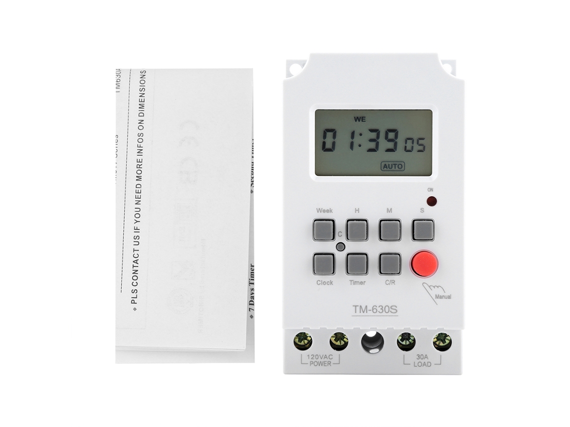 Temporizador Digital Inteligente Programable De 110 V Con Control Eléctrico Duradero Y Pantalla Grande.