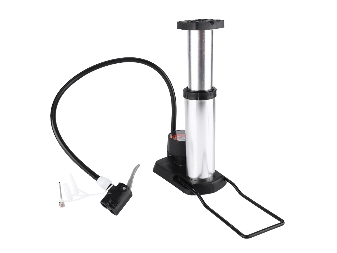 Bomba De Pie Portátil De Alta Presión Para Bicicletas Eléctricas (blanca)