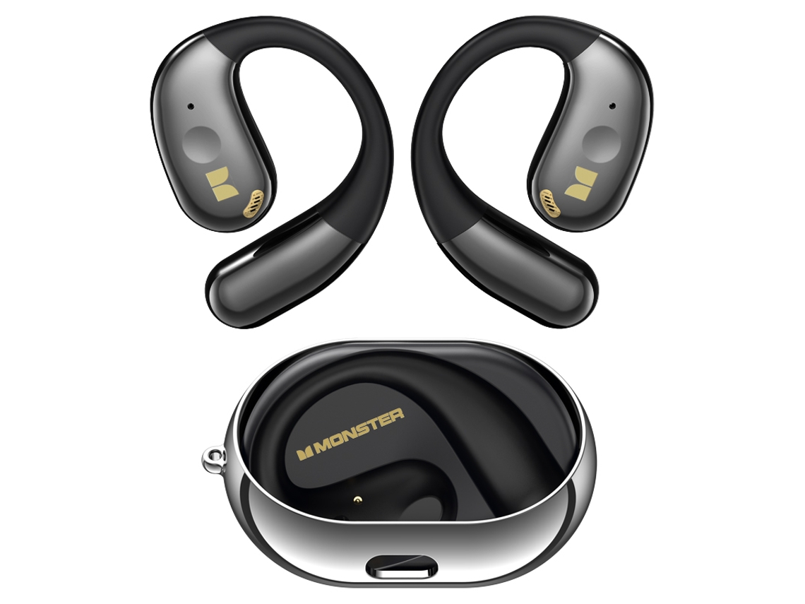 (negro) Auriculares Inalámbricos Abiertos, Bluetooth 5.4, Controles Táctiles Deportivos Estéreo, Micrófono
