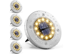 2026-luces Solares Para Exteriores 12 Led 4 Pack Impermeables Para Jardín Camino Patio