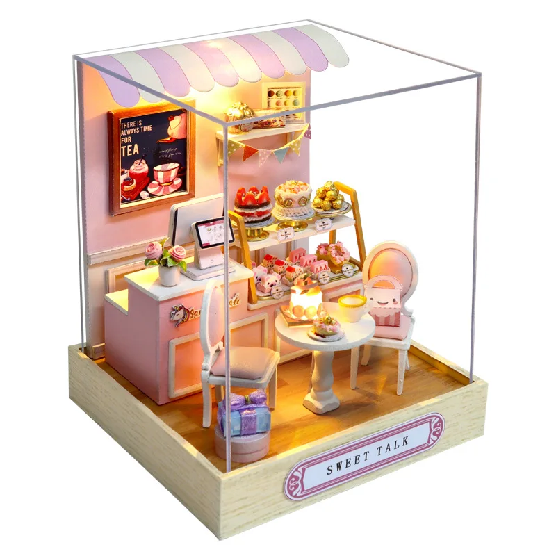 (estilo 2) Casa De Muñecas De Madera 3d, Casa Miniatura Diy, Manualidad Creativa Para Armar Una Casa Miniatura