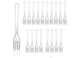 RNEMITERY TuseRxln 200 Unidades Tenedores de Plástico para Pastel, 12 cm Transparentes, Aptos para Fiestas, Reposterías, Bodas, Picnics y Banquetes