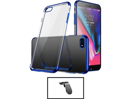 Kit Carcasa + Soporte de Auto iPhone SE 2022 G4M Azul