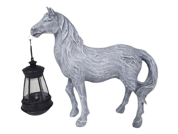 Estatua de luz solar para jardín al aire libre, lámpara gris slowmoose