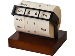 Calendario Perpetuo Giratorio Con Esfera, Diseño Compacto De Escritorio