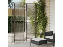 Biombo de 5 paneles de mimbre gris Wsd863082 Lovely Home