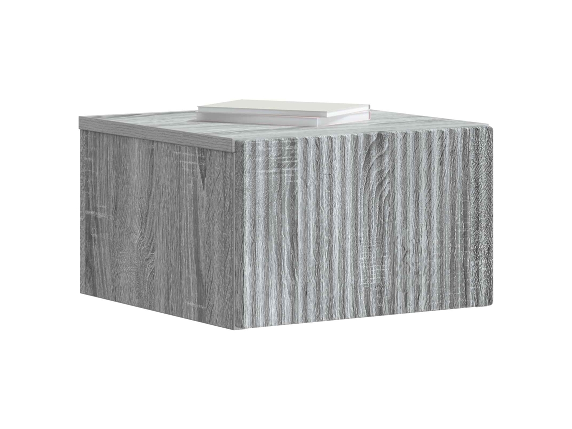 Maison Exclusive - Mesita De Noche De Pared 2 Pcs Gris Sonoma 33 X 34,5 X 20 Cm