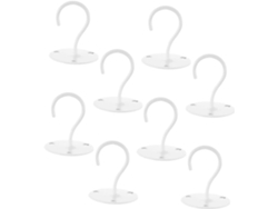 Juego De 8 Colgadores Metálicos Para Techo/pared Para Plantas, Campanillas De Viento Y Decoraciones