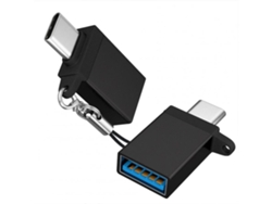 Conector Usb Otg Conversor De Dados Preto. Adaptador/hub Eficiente Com Alta Velocidade, Ideal Para Casa, Escritório E Viagens.