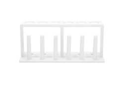 Soporte De Plástico Blanco Para Tubos De Ensayo Con 6 Orificios Y 6 Columnas Para Uso En Laboratorio, 25 Mm