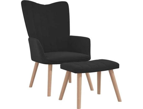 Silla de relajación VIDAXL Negro Terciopelo (61.5x69x95.5 cm)