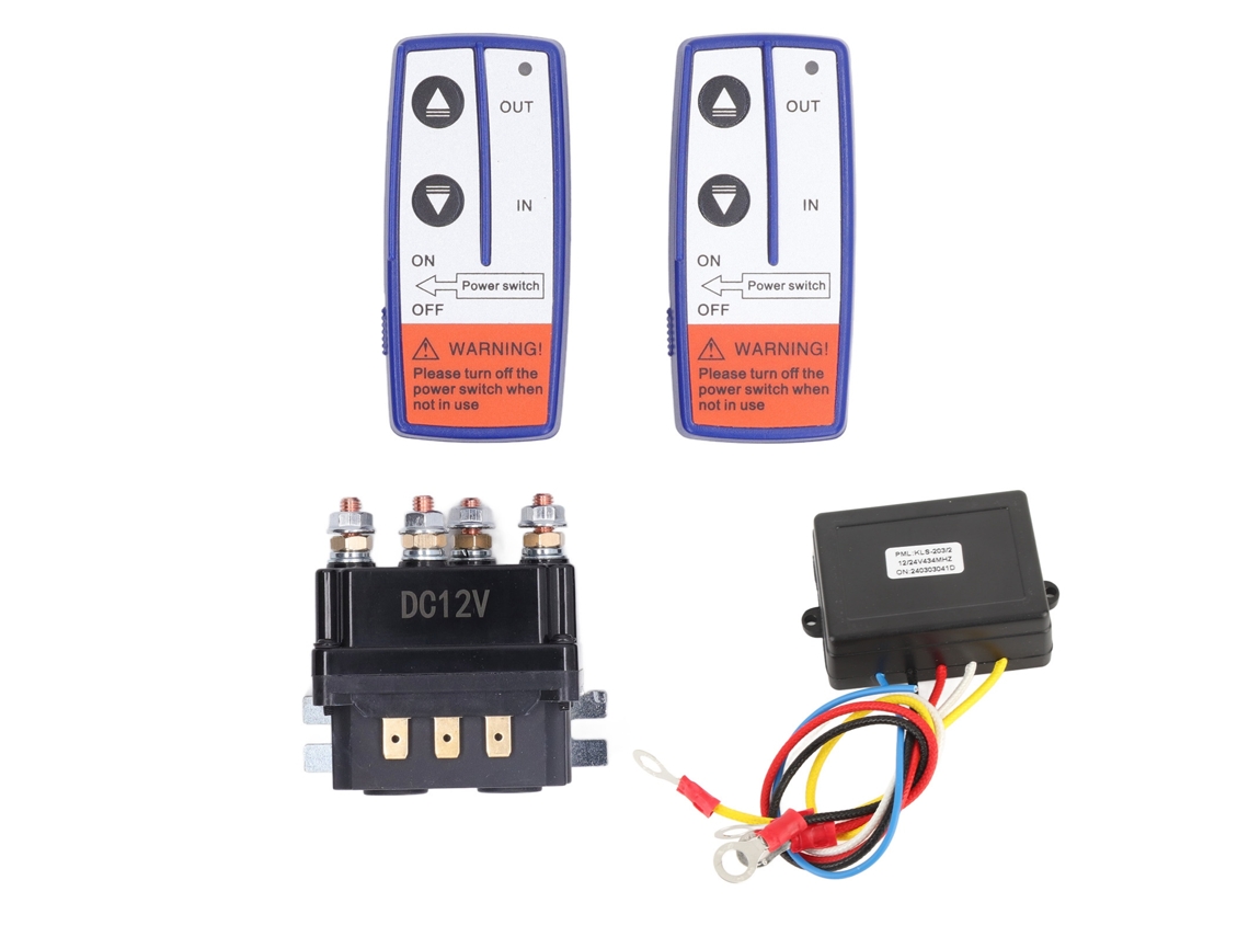 Kit De Relé Para Grúa De 12 V Y 250 A Con Interruptor Contactor De Control Remoto Para Vehículos Industriales, Vehículos Todo Terreno Y Equipos Todoterreno.