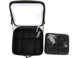 Kit De Maquillaje De Viaje Con Espejo Con Luz Led, 3 Ajustes De Color Y Estuche Cosmético Portátil.