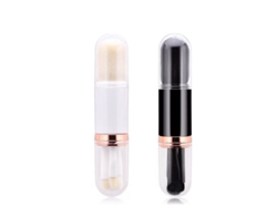 2 Juegos De Mini Brochas De Maquillaje 4 En 1 Para Rostro (negro, Blanco) Wxb