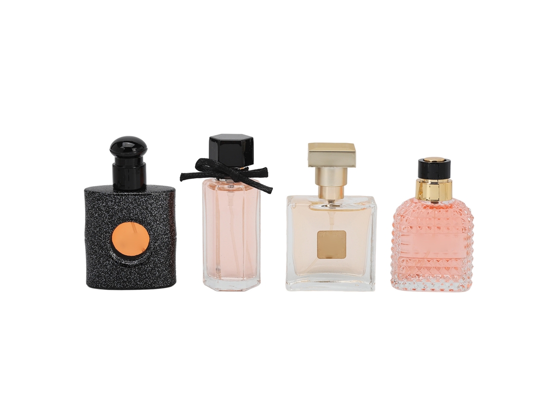 4pcs Perfume Mujer 25ml Floral Woody Duradero Refresco Fragrancia Ligera Exquisita Set